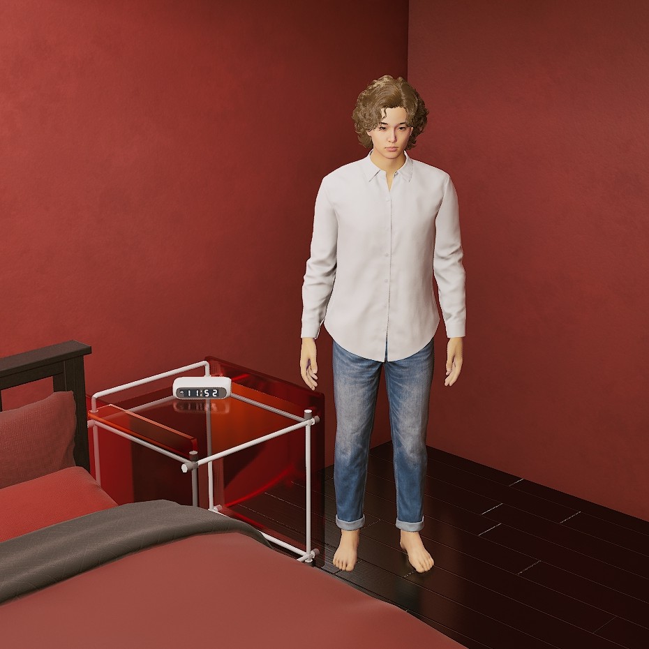 Stylized Glass Side Table